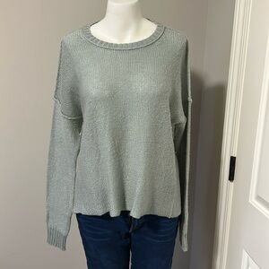 Wooden Ships Norah Crew Sweater Antique Green Mohair Wool Crewneck Sz S/M